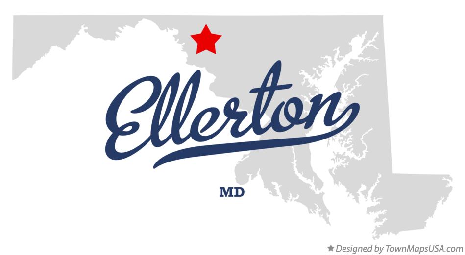 Map of Ellerton Maryland MD