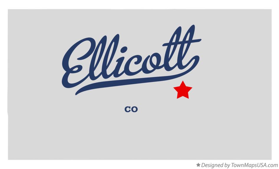Map of Ellicott Colorado CO