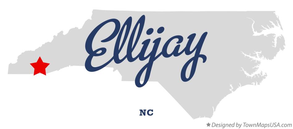 Map of Ellijay North Carolina NC