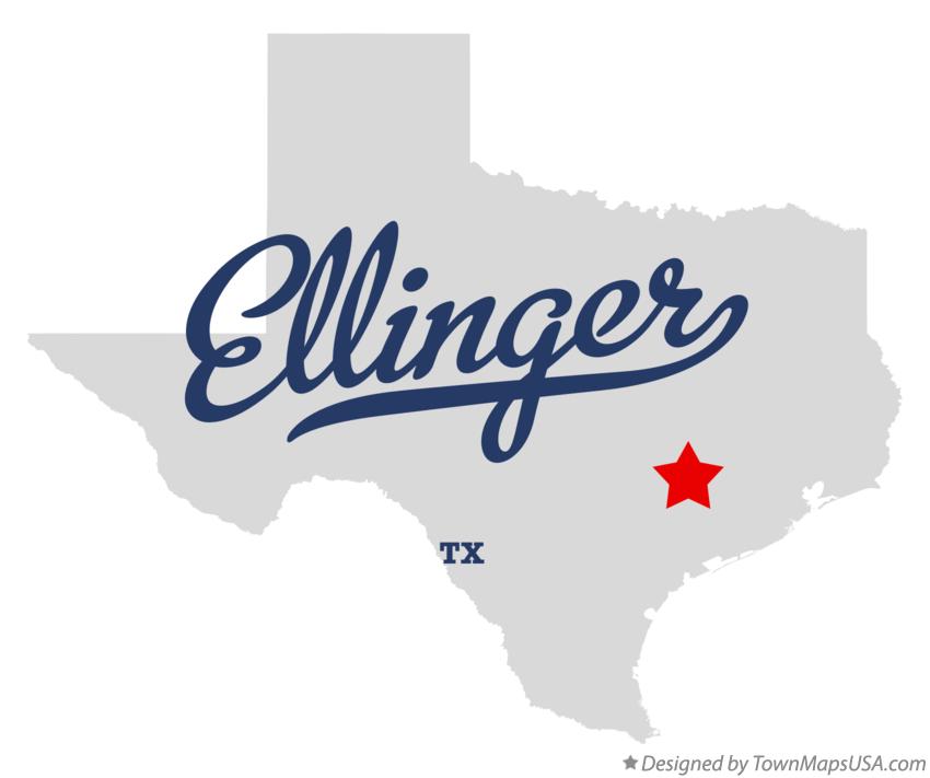 Map of Ellinger Texas TX