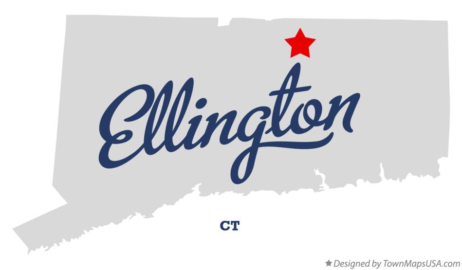 Map of Ellington Connecticut CT