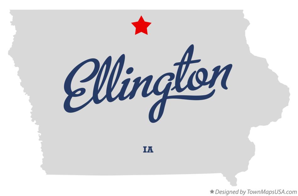 Map of Ellington Iowa IA