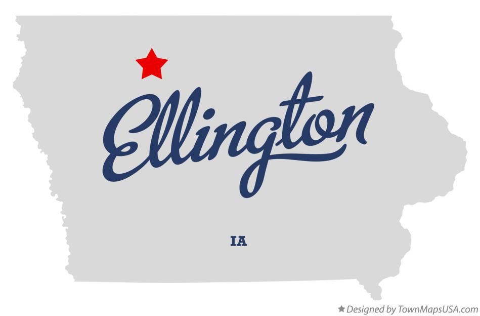 Map of Ellington Iowa IA