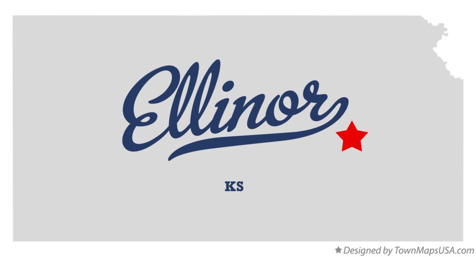 Map of Ellinor Kansas KS