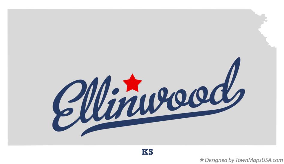 Map of Ellinwood Kansas KS