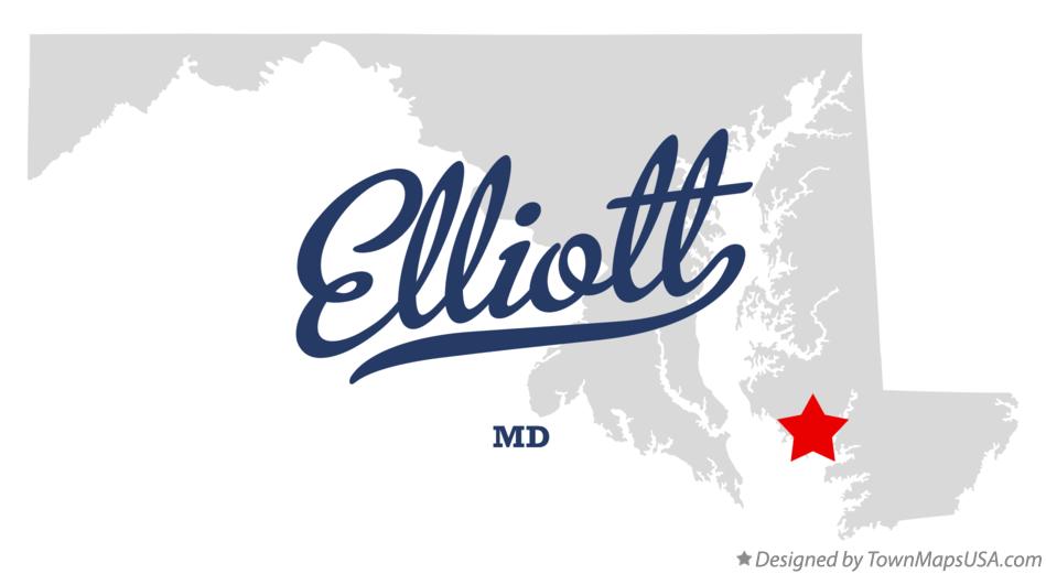 Map of Elliott Maryland MD