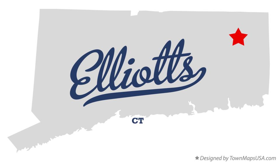 Map of Elliotts Connecticut CT