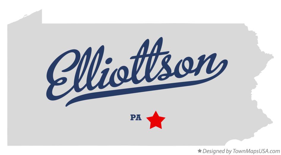 Map of Elliottson Pennsylvania PA
