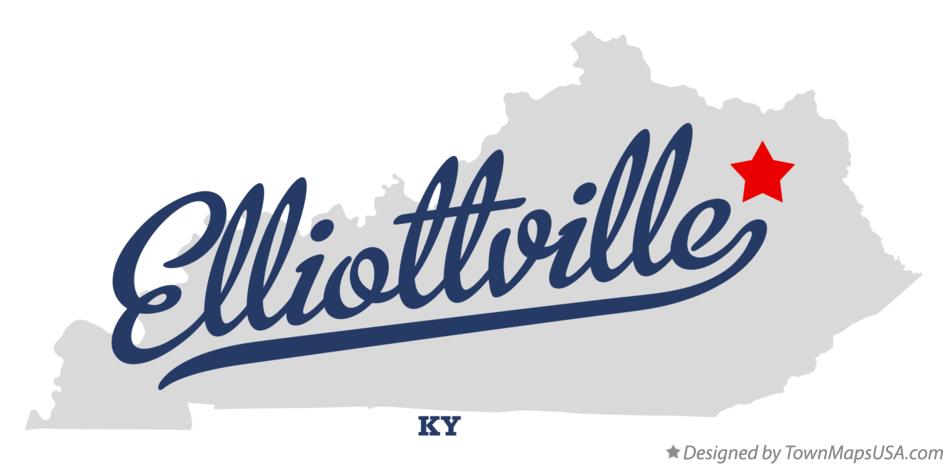 Map of Elliottville Kentucky KY