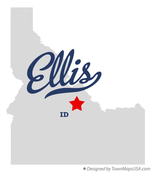 Map of Ellis Idaho ID