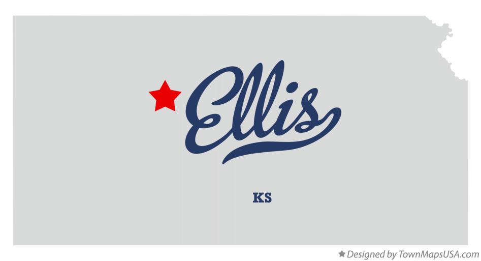 Map of Ellis Kansas KS