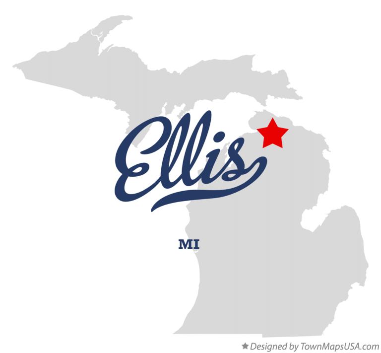 Map of Ellis Michigan MI