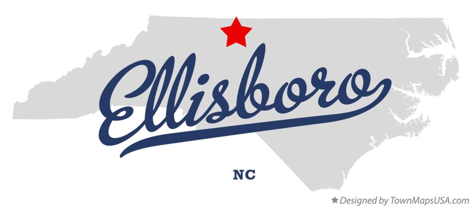 Map of Ellisboro North Carolina NC