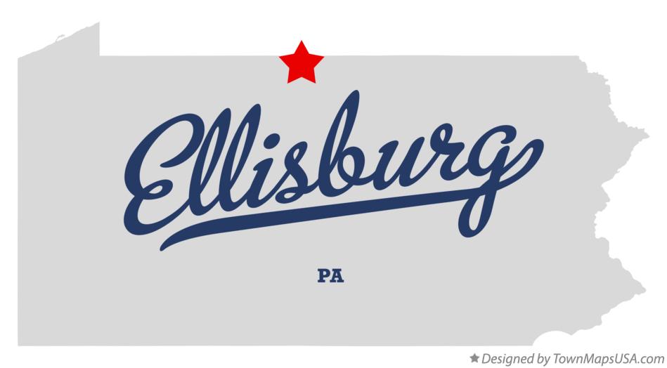 Map of Ellisburg Pennsylvania PA
