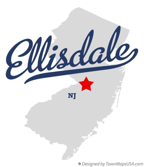 Map of Ellisdale New Jersey NJ