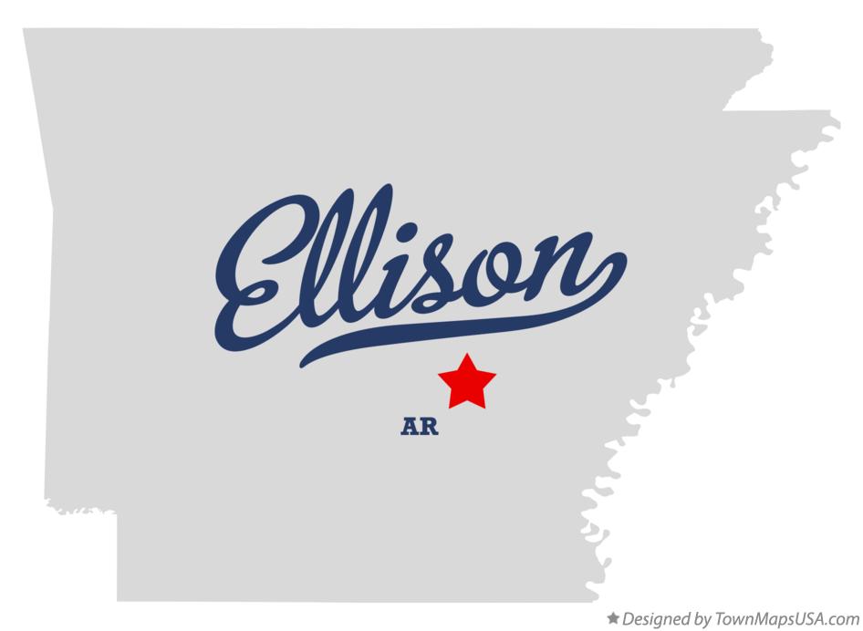 Map of Ellison Arkansas AR