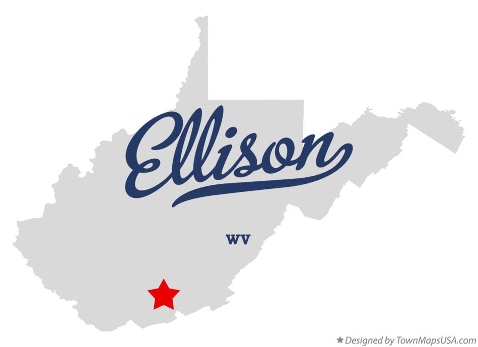 Map of Ellison West Virginia WV