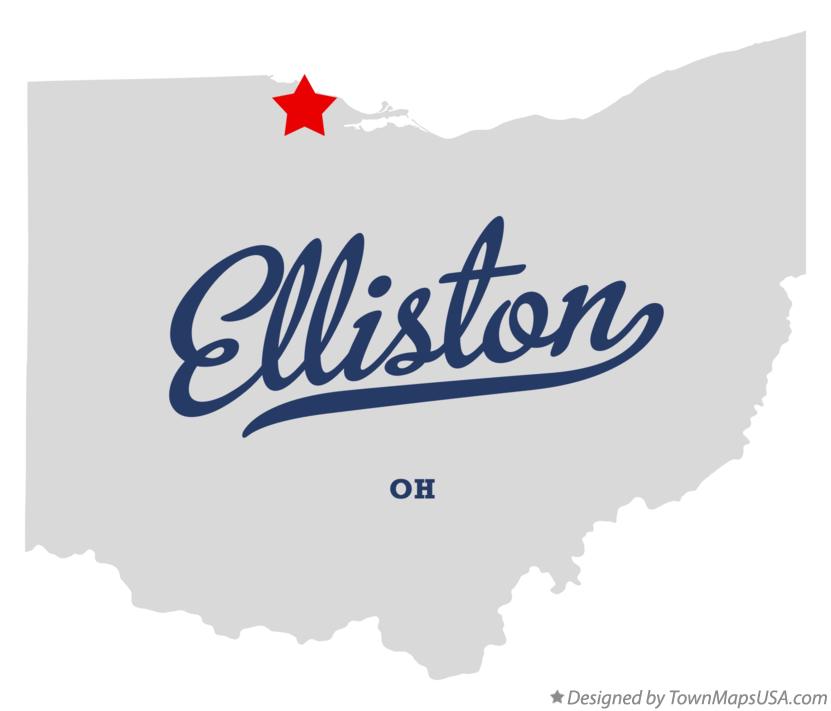 Map of Elliston Ohio OH