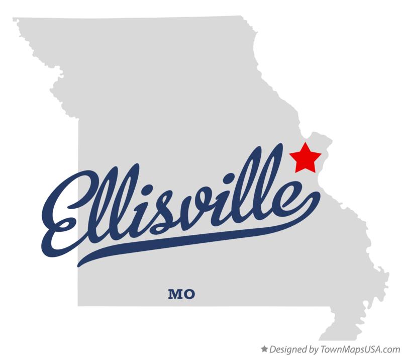 Map of Ellisville Missouri MO