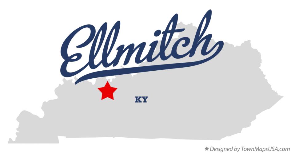 Map of Ellmitch Kentucky KY