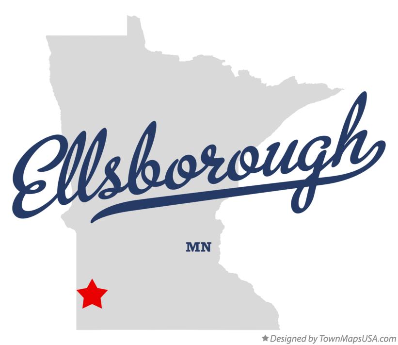 Map of Ellsborough Minnesota MN