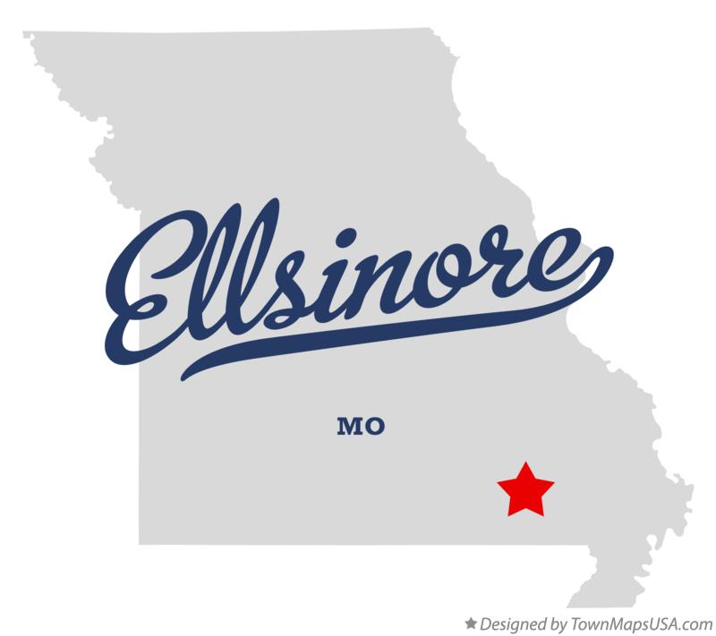 Map of Ellsinore Missouri MO