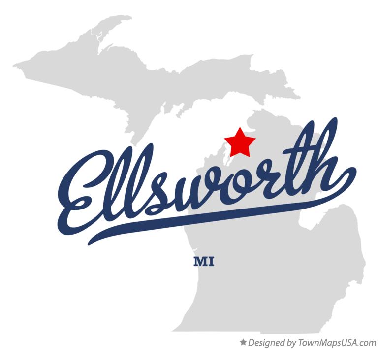 Map of Ellsworth Michigan MI