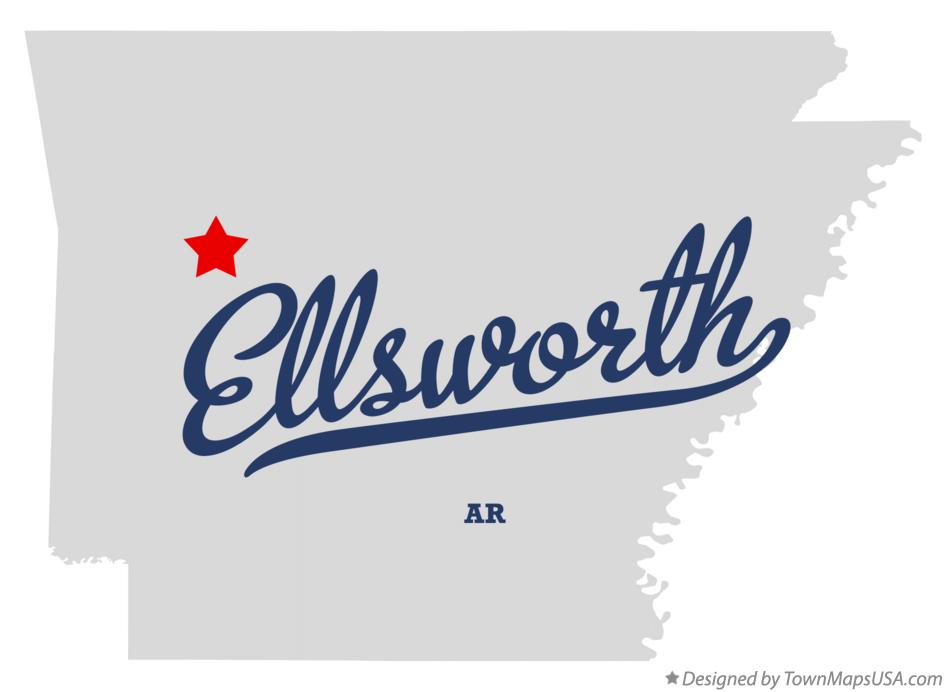 Map of Ellsworth Arkansas AR
