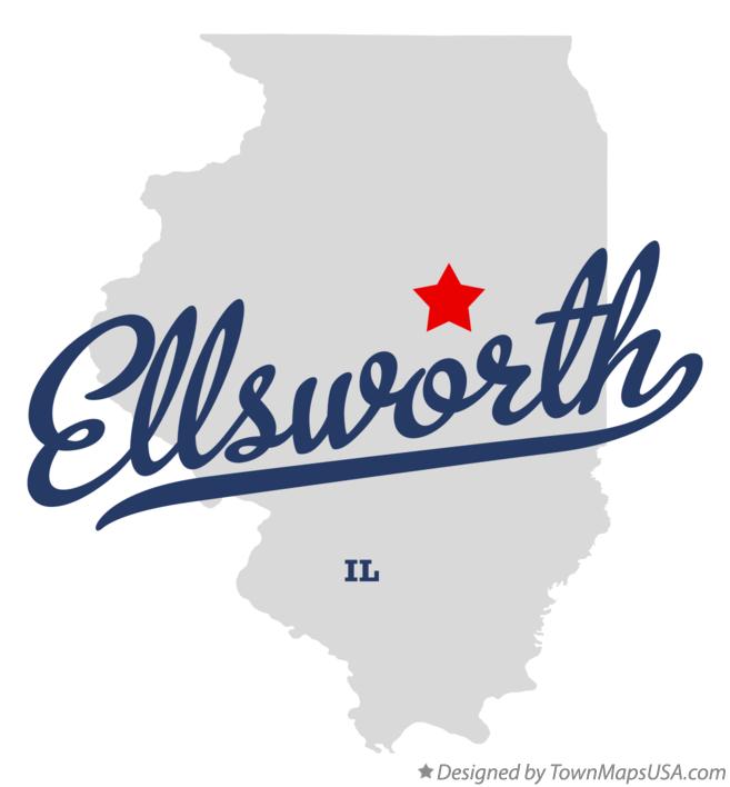 Map of Ellsworth Illinois IL