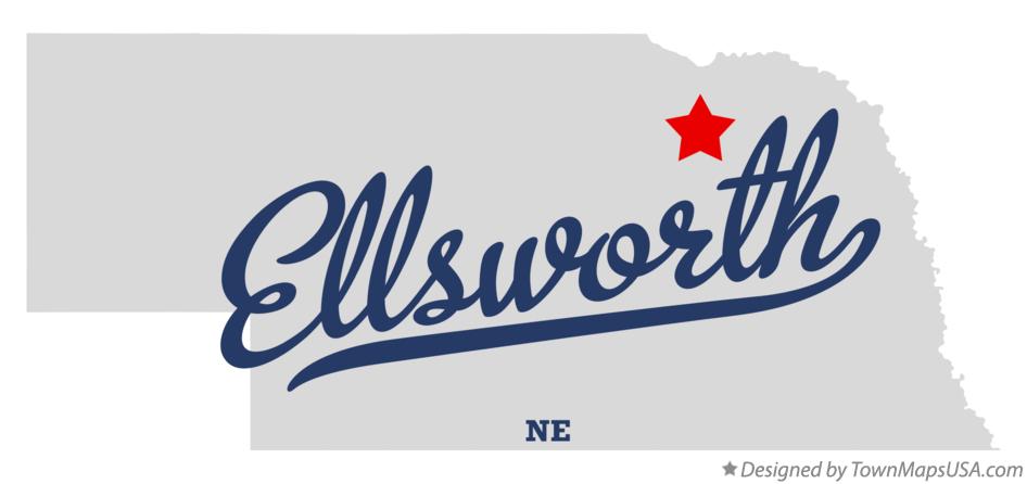 Map of Ellsworth Nebraska NE