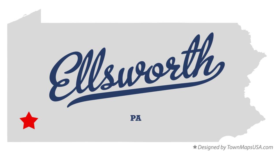 Map of Ellsworth Pennsylvania PA
