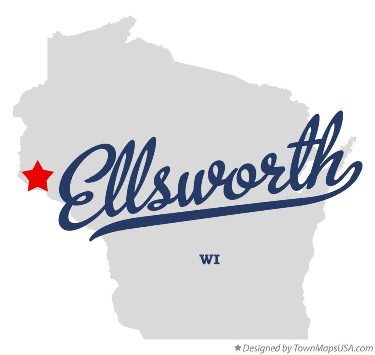 Map of Ellsworth Wisconsin WI