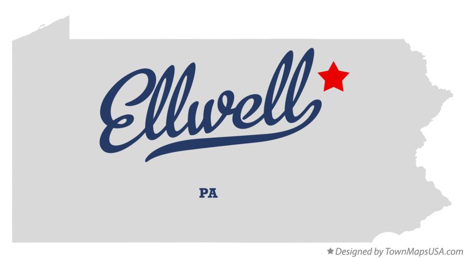 Map of Ellwell Pennsylvania PA