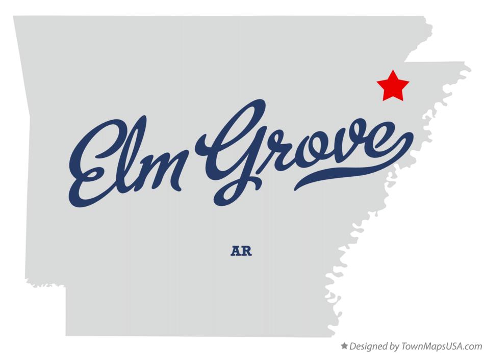 Map of Elm Grove Arkansas AR
