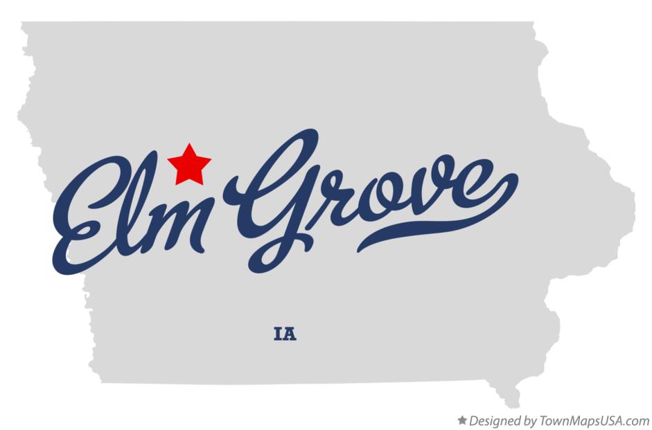 Map of Elm Grove Iowa IA