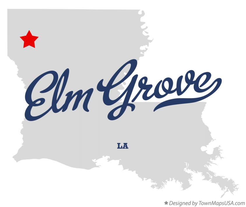 Map of Elm Grove Louisiana LA