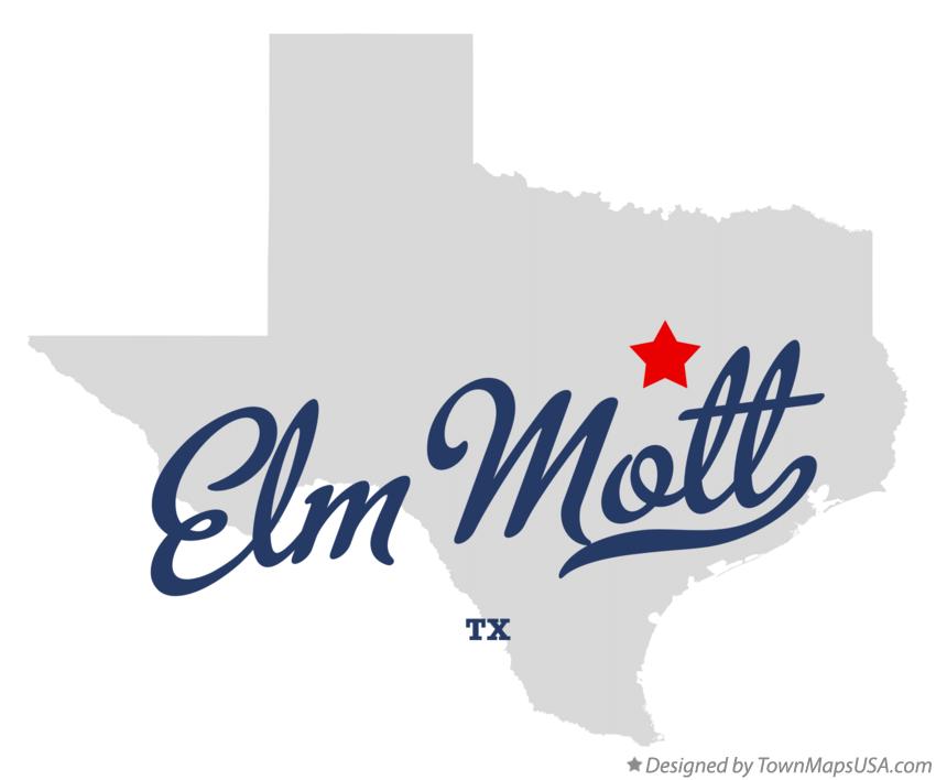 Map of Elm Mott Texas TX