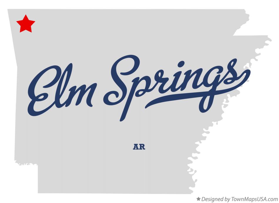 Map of Elm Springs Arkansas AR
