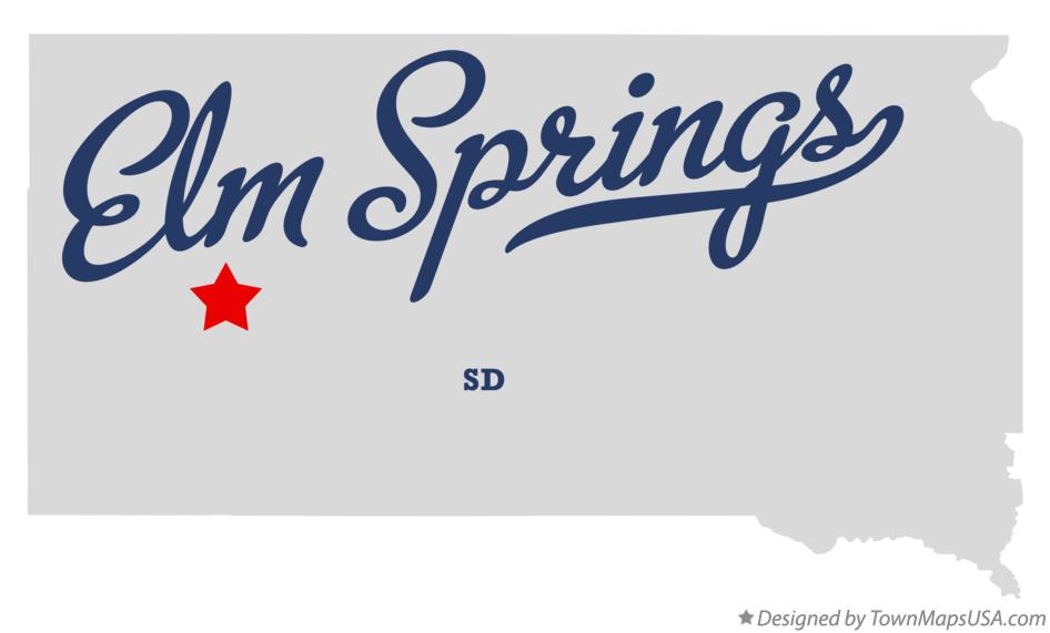 Map of Elm Springs South Dakota SD