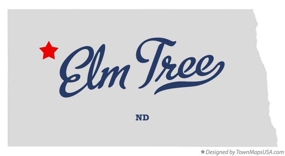 Map of Elm Tree North Dakota ND