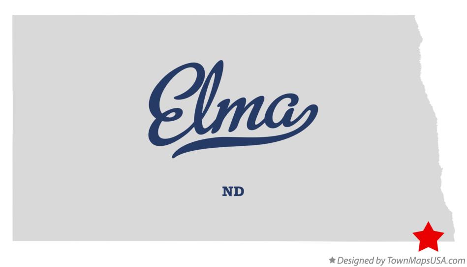 Map of Elma North Dakota ND