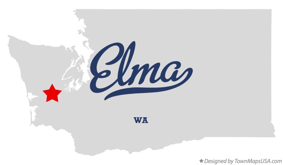 Map of Elma Washington WA