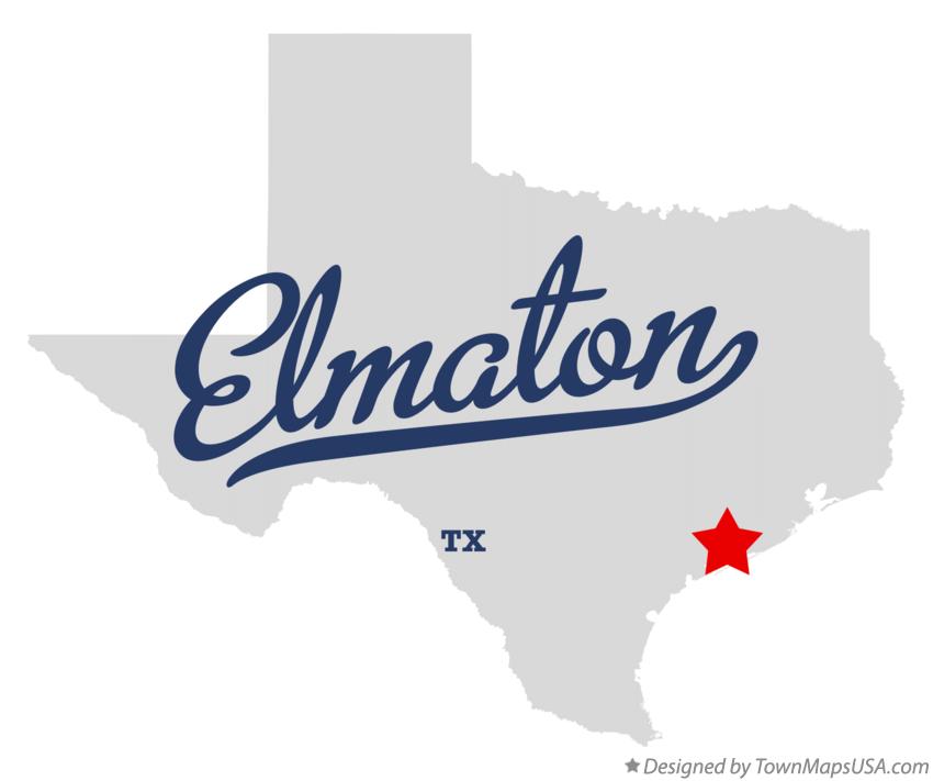 Map of Elmaton Texas TX