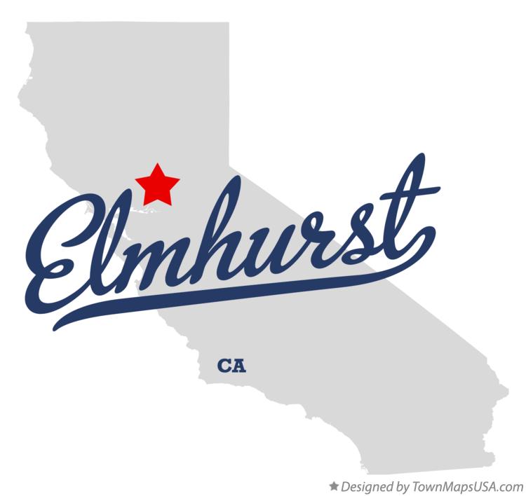 Map of Elmhurst California CA