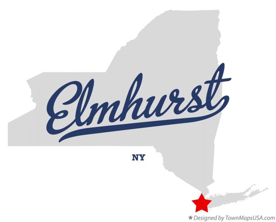Map of Elmhurst New York NY