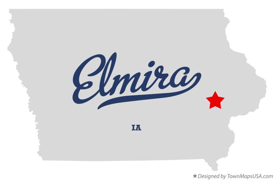 Map of Elmira Iowa IA