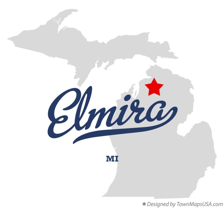 Map of Elmira Michigan MI