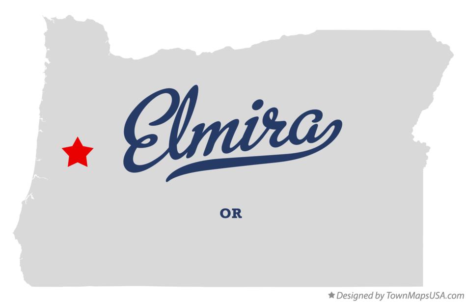 Map of Elmira Oregon OR