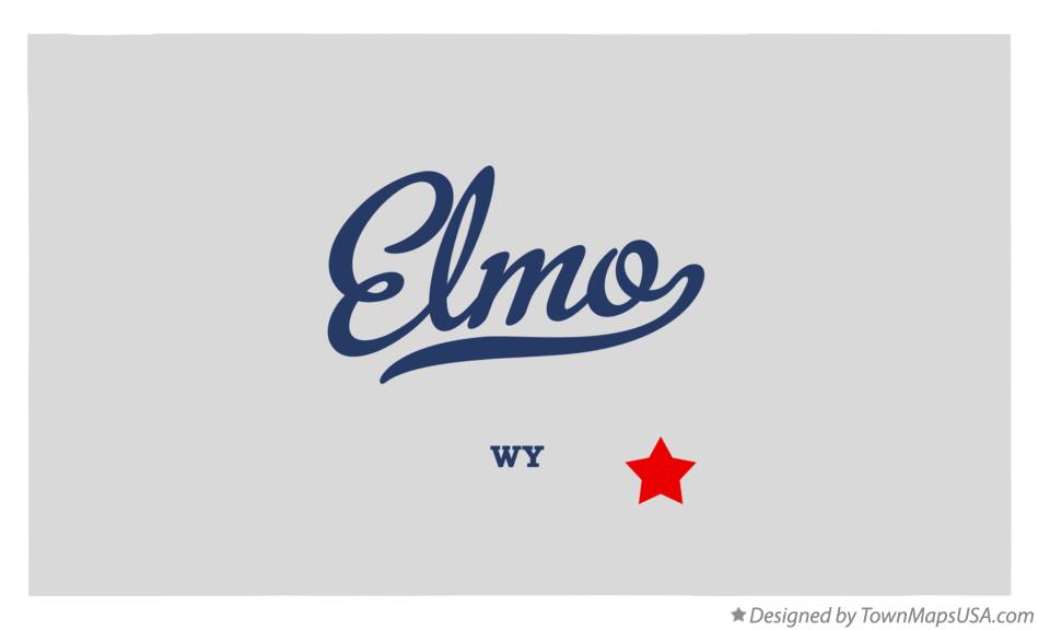 Map of Elmo Wyoming WY
