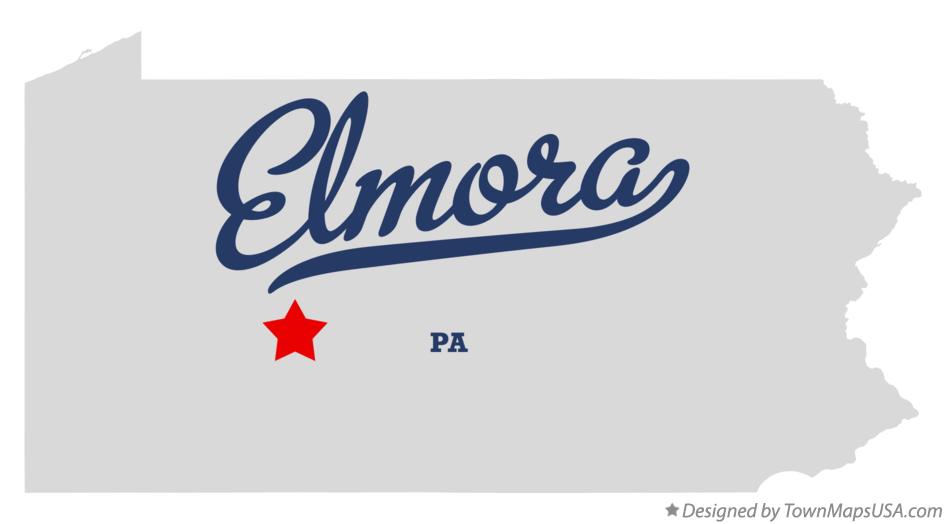 Map of Elmora Pennsylvania PA